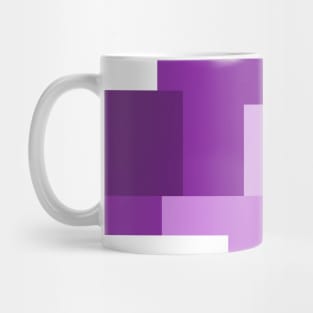 Purple abstract squares tiles pattern Mug